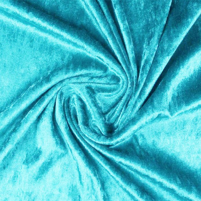 Plāns samts, ar burzījuma efektu, Aqua||TavsSapnis