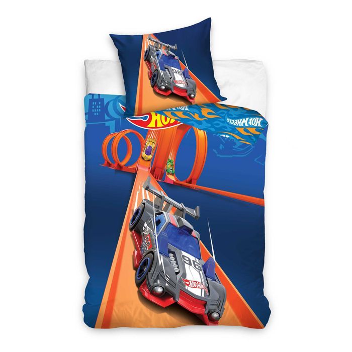Divpusējas gultas veļas komplekts Hot Wheels||TavsSapnis
