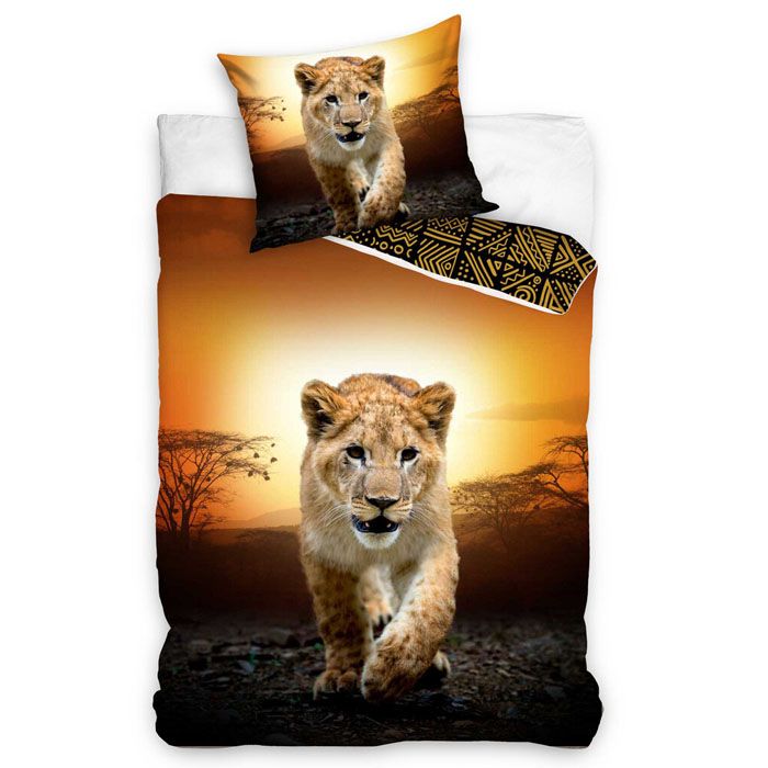 Divpusējas gultas veļas komplekts Lion||TavsSapnis