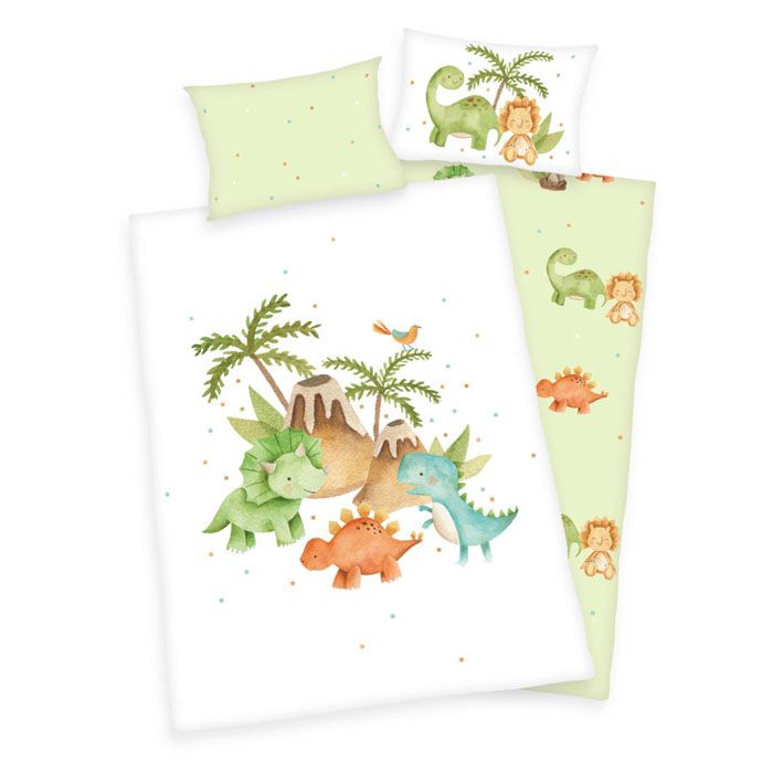 Organiskās kokvilnas gultas veļa Dino, 100x135, 40x60 cm||TavsSapnis