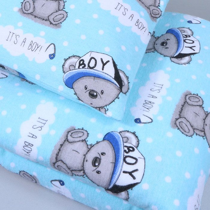 Flaneļa gultas veļas komplekts It's a Boy! 90x120, 40x60 cm||TavsSapnis