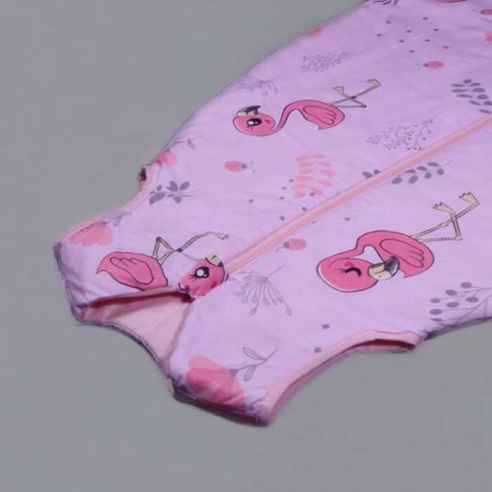 Guļammaiss ar divvirzienu rāvējslēdzēju Rozā flamingo||TavsSapnis
