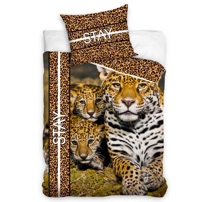 Divpusējas gultas veļas komplekts Leopardi||TavsSapnis