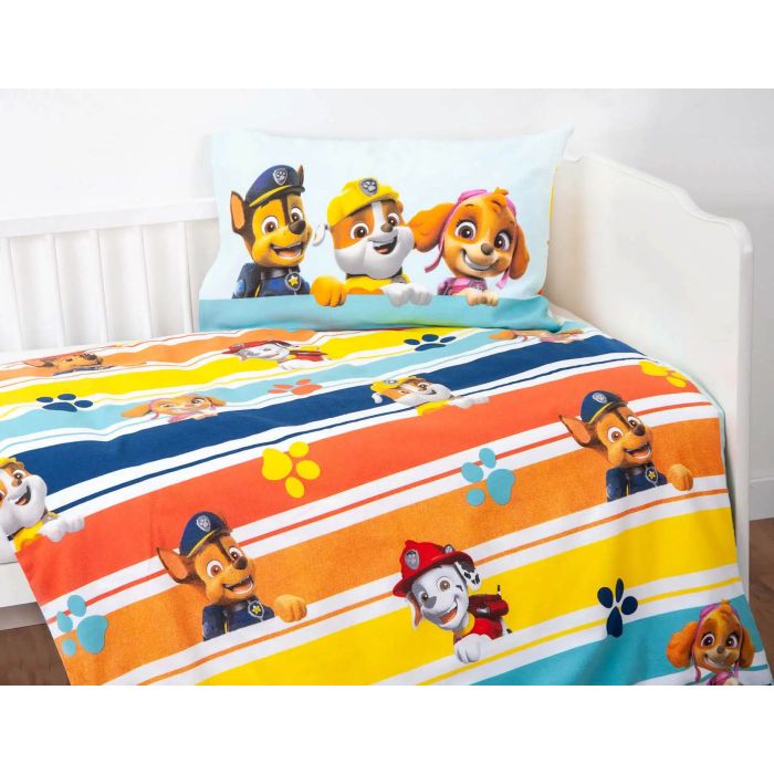 Organiskās kokvilnas gultas veļa Paw Patrol, 100x135, 40x60 cm||TavsSapnis