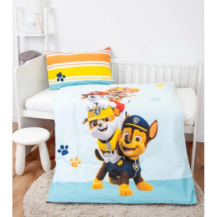 Organiskās kokvilnas gultas veļa Paw Patrol, 100x135, 40x60 cm||TavsSapnis
