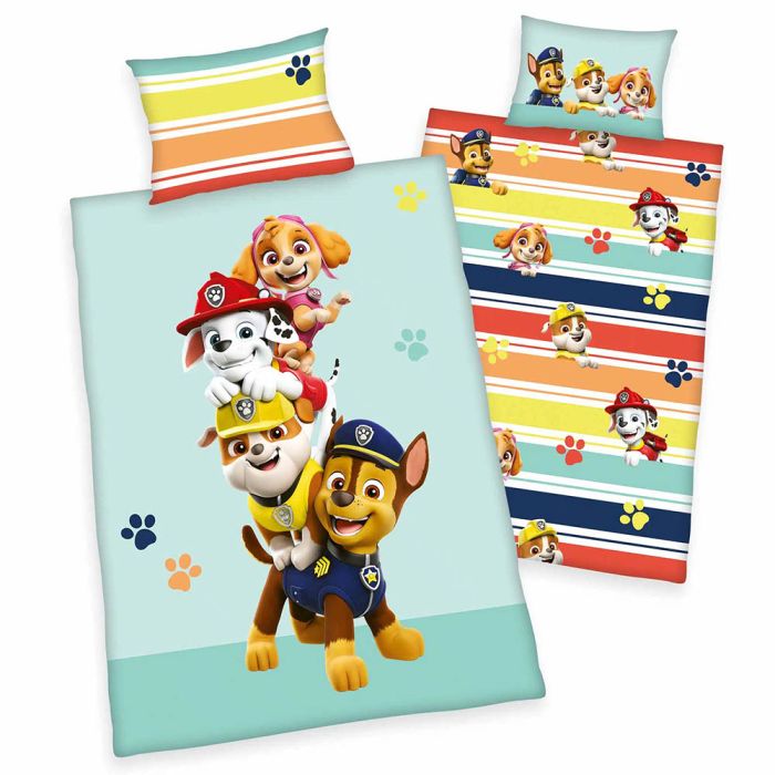 Organiskās kokvilnas gultas veļa Paw Patrol, 100x135, 40x60 cm||TavsSapnis