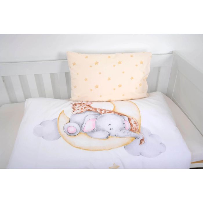 Organiskās kokvilnas flaneļa gultas veļa Uz Mēness, 100x135, 40x60 cm||TavsSapnis