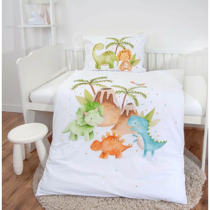 Organiskās kokvilnas gultas veļa Dino, 100x135, 40x60 cm||TavsSapnis