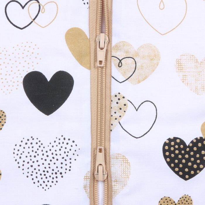 Silts guļammaiss ar divvirzienu rāvējslēdzēju Sirdis, 90 cm||TavsSapnis