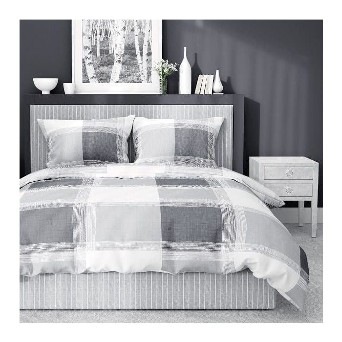 Kokvilna gultas veļas komplekts Grey Classic||TavsSapnis