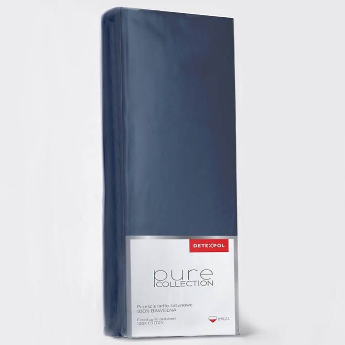 Pure Collection satīna palags bez gumijas DENIM||TavsSapnis
