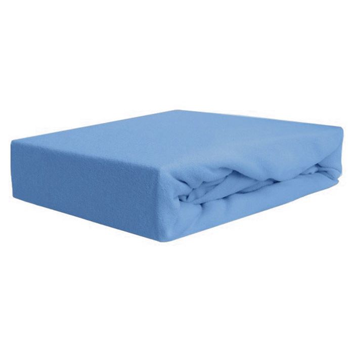 Frotē palags ar gumiju, gaiši zils, 90x200 cm||TavsSapnis