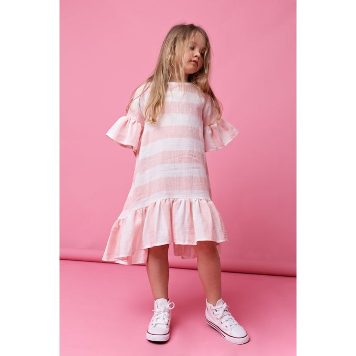 Double gauze muslin Pink Stripes||TavsSapnis