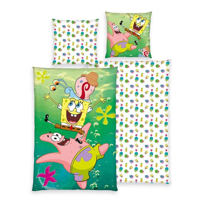 Gultas veļas komplekts SpongeBob, 135x200, 80x80 cm||TavsSapnis