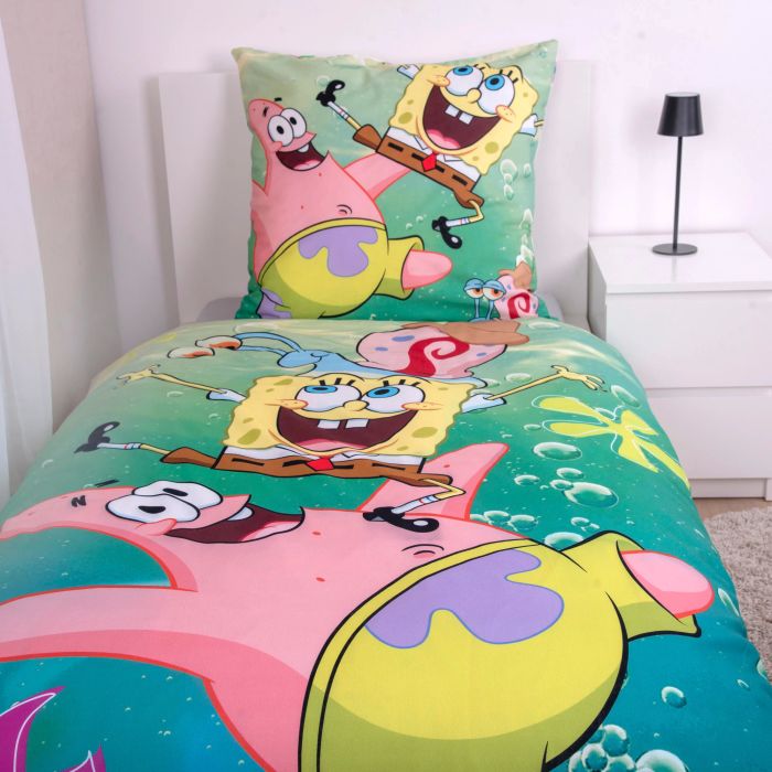 Gultas veļas komplekts SpongeBob, 135x200, 80x80 cm||TavsSapnis