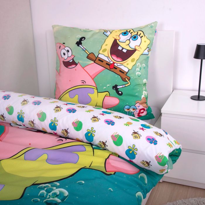 Gultas veļas komplekts SpongeBob, 135x200, 80x80 cm||TavsSapnis