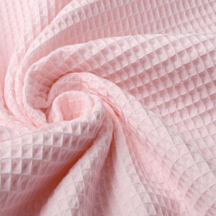 Kokvilnas audums WAFFLE, gaiši rozā||TavsSapnis