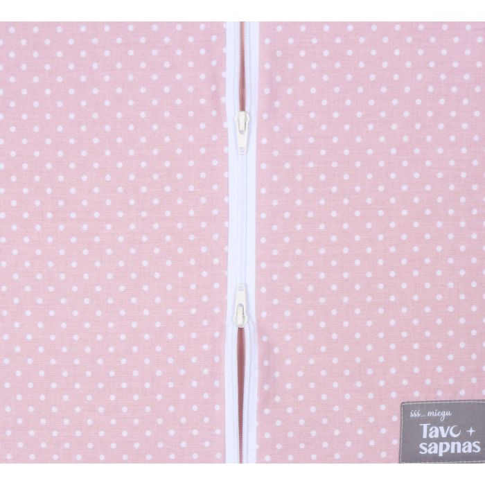 Vasaras guļammais ar divpusēju rāvējslēdzēju Pink dots, 70 cm||TavsSapnis