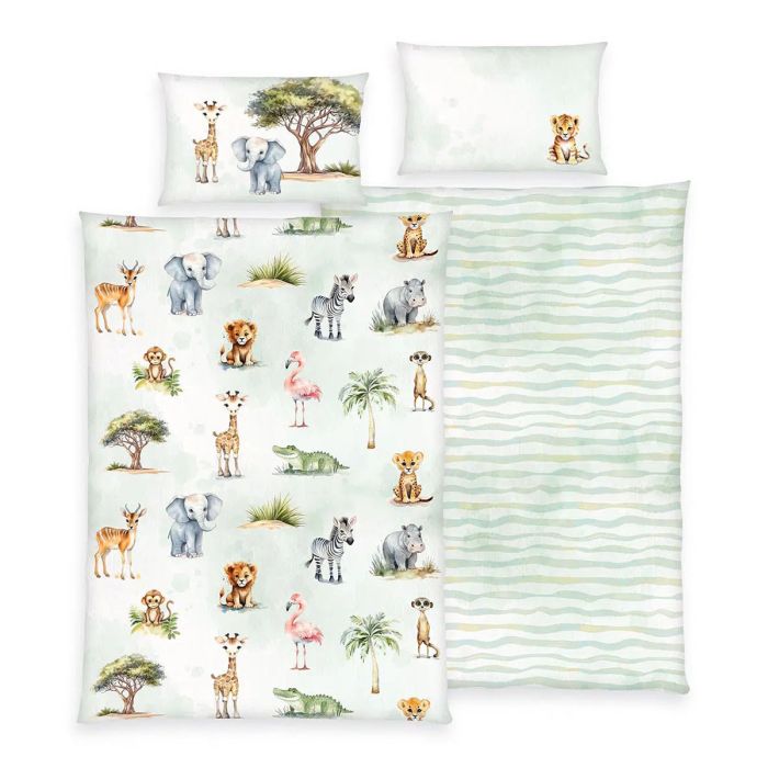 Organiskās kokvilnas gultas veļa Safari, 100x135, 40x60 cm||TavsSapnis