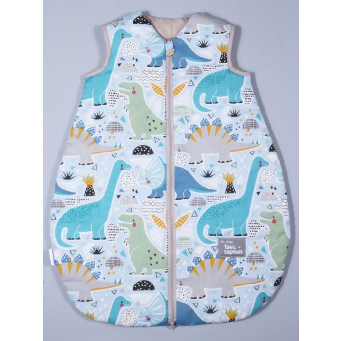 Silts guļammaiss ar divvirzienu rāvējslēdzēju Dino, 90 cm, bez piedurknēm, kokvilnas||TavsSapnis