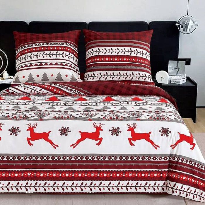 Gultas veļas komplekts Christmas Joy, 140x200, 70x80 cm||TavsSapnis