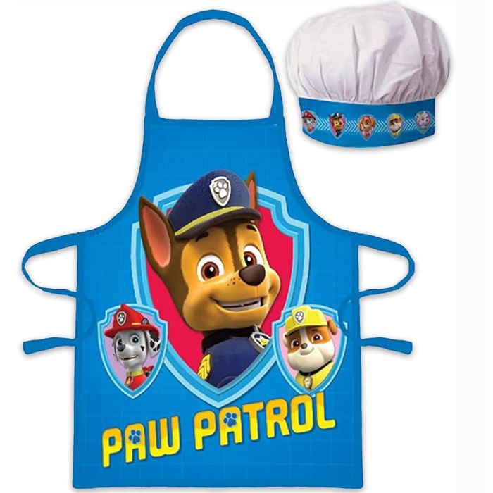 Ūdensizturīgs bērnu priekšauts ar pavāra cepuri, Paw Patrol||TavsSapnis