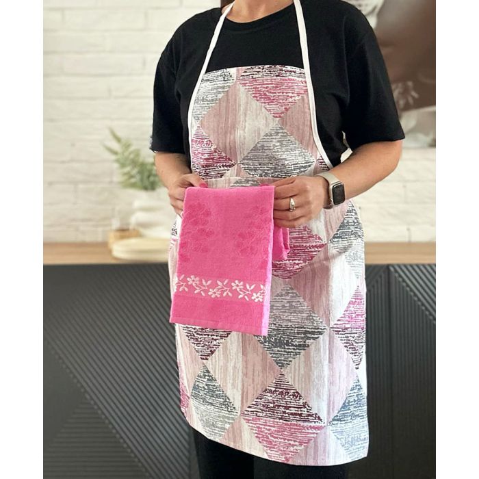 Priekšauts ar dvieli Pink||TavsSapnis