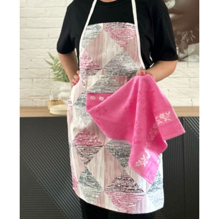Priekšauts ar dvieli Pink||TavsSapnis
