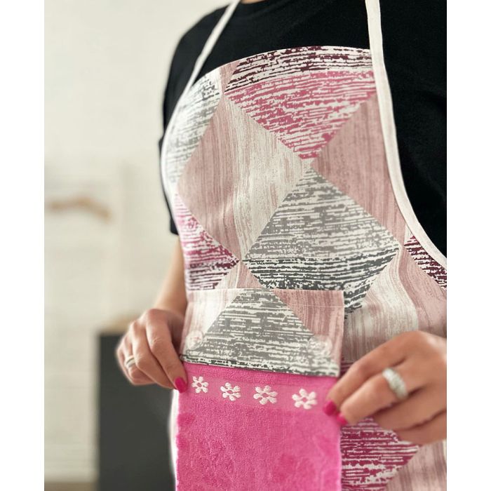 Priekšauts ar dvieli Pink||TavsSapnis