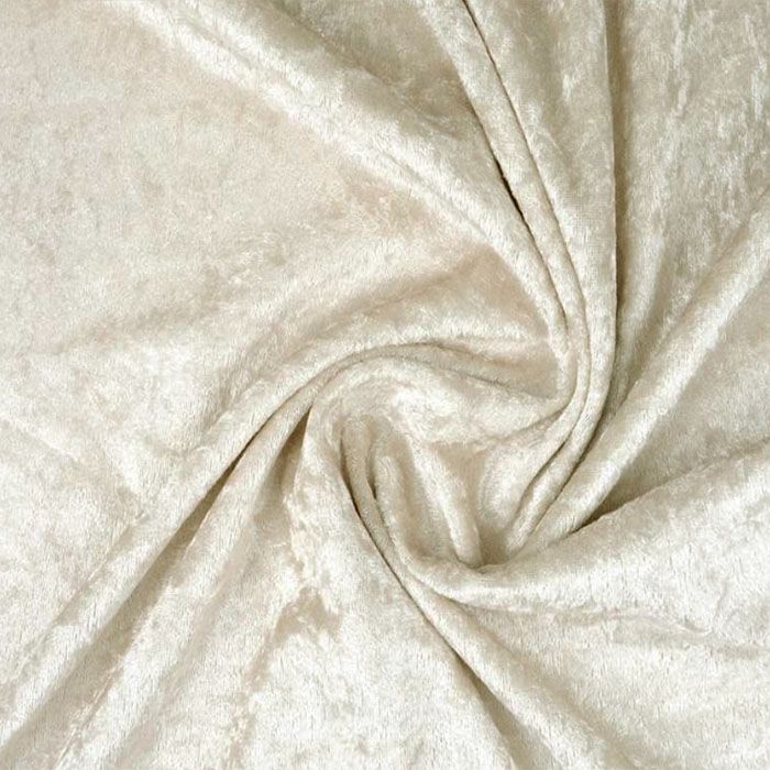 Plāns samts ar burzījuma efektu, Creamy, 0.70x1.50m||TavsSapnis