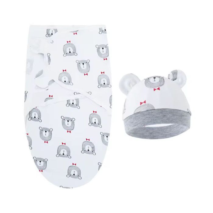 Trikotažas autiņbiksīšu kokons ar cepuri Teddy, 48 cm||TavsSapnis
