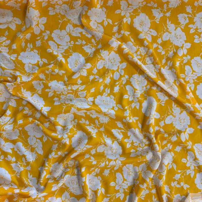 Plāns viskozes audums kleitai Flowery||TavsSapnis