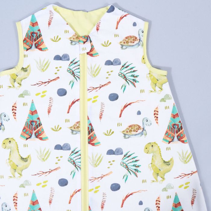 Vasaras guļammais ar divpusēju rāvējslēdzēju Dinozauri, 90 cm||TavsSapnis