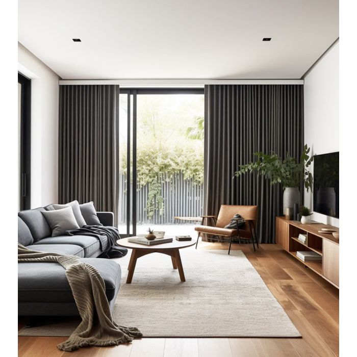 Izmērīts velūra aizkars Dark Grey, augstums 280 cm||TavsSapnis