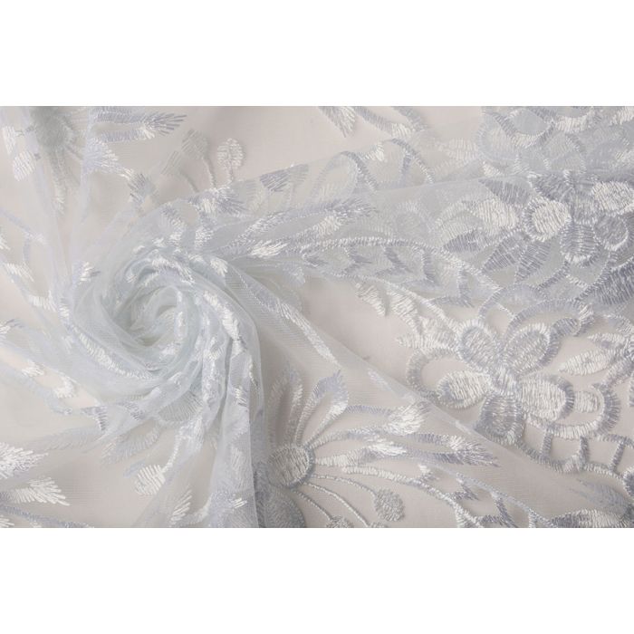 Izšūta gipūra White Flowers, 0.65x1.30m||TavsSapnis