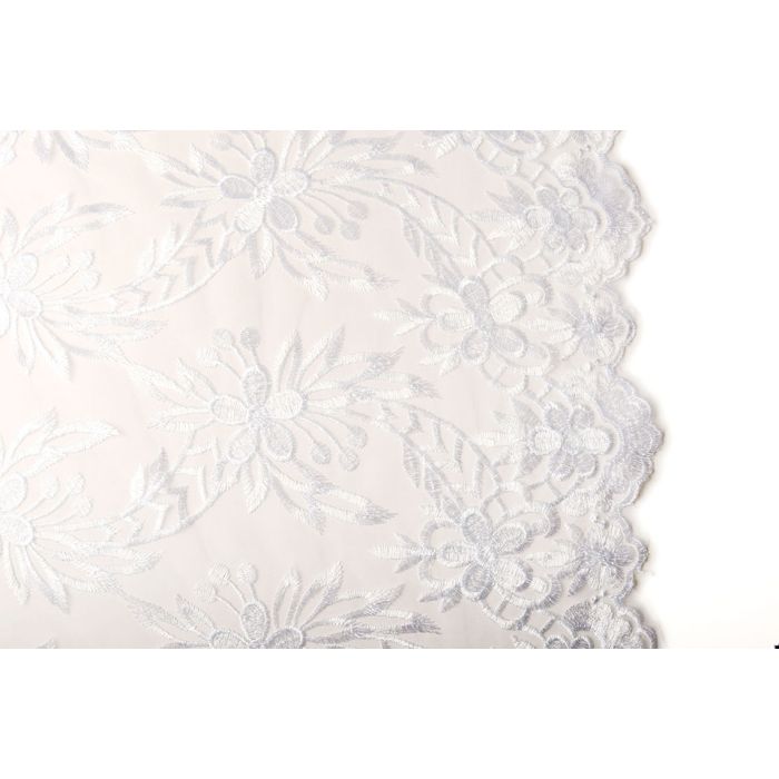 Izšūta gipūra White Flowers, 0.65x1.30m||TavsSapnis