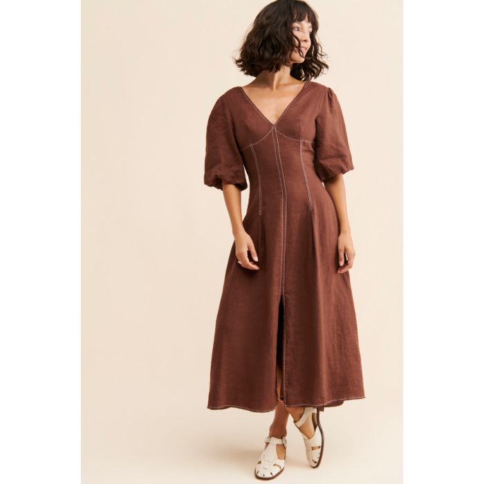 Mīksts mazgāts lins Orange Brown||TavsSapnis