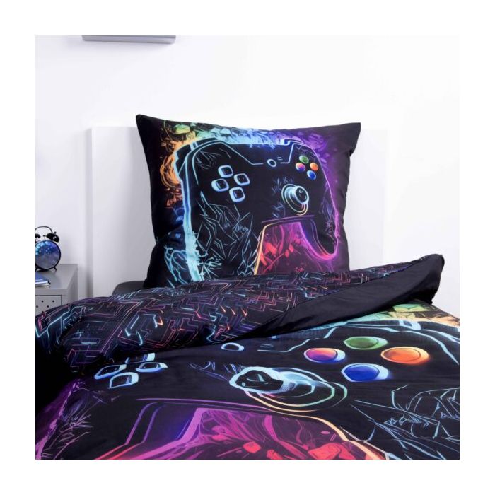 Gultas veļas komplekts Neon Game, 135x200, 80x80 cm||TavsSapnis