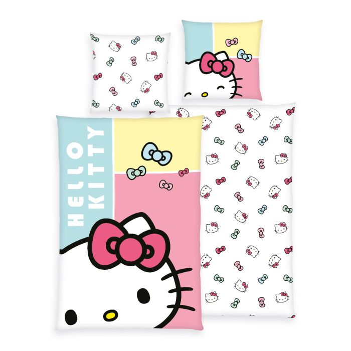 Gultas veļas komplekts  Hello Kitty, 135x200, 80x80 cm||TavsSapnis