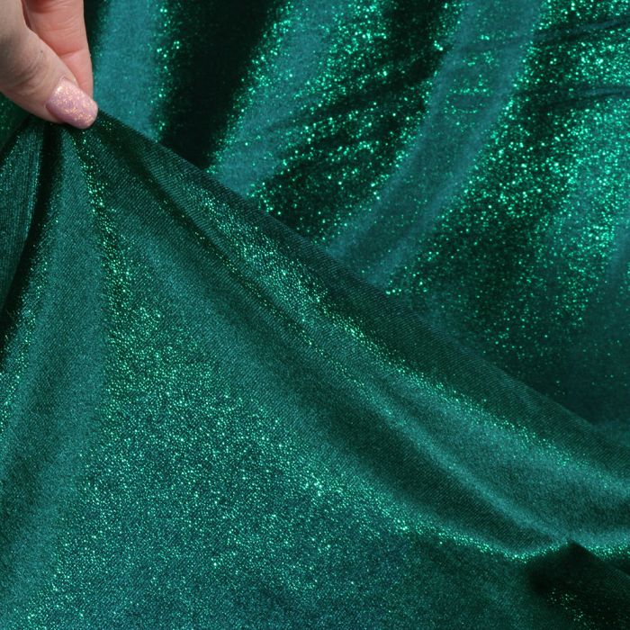 Samts Shiny Lurex, zaļš, 0.90x1.40m||TavsSapnis