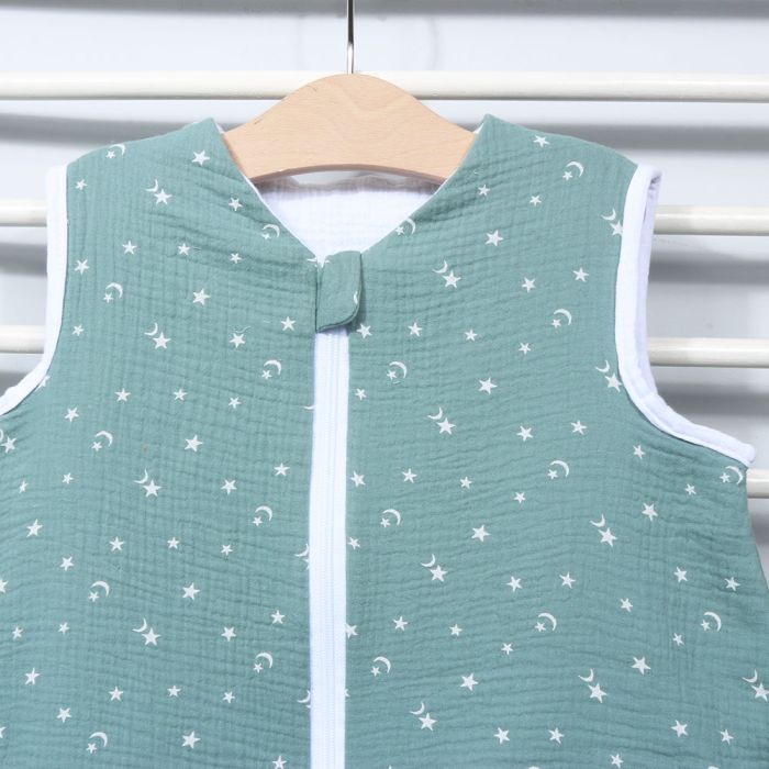 Vasaras muslīna guļammaiss ar divpusēju rāvējslēdzēju Debesis, 80 cm||TavsSapnis