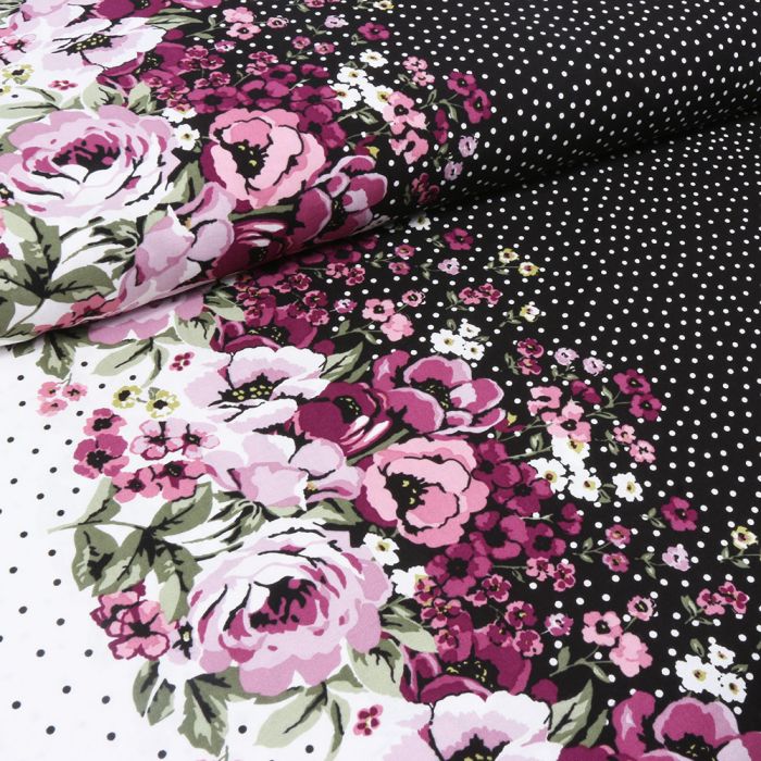 Plāns viskozes audums kleitai Floral, 0.80x1.35m||TavsSapnis