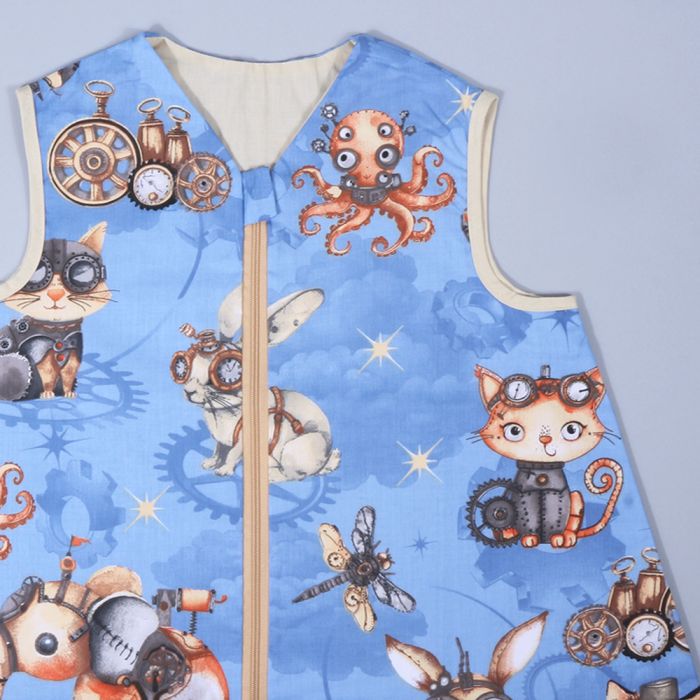 Vasaras guļammaiss ar divpusēju rāvējslēdzēju Mechanical Animals, 140 cm||TavsSapnis