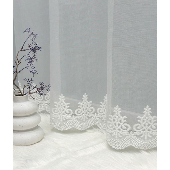 Dienas aizkaru audums White Glamour, augstums 290 cm||TavsSapnis