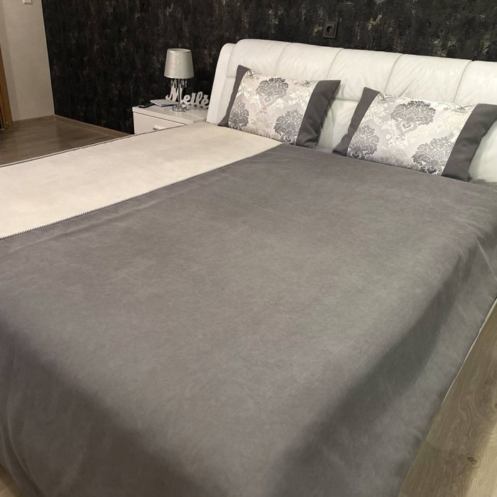 Roku darbs gultas pārklājs Luxury, 180x200 cm matracim, ar spilvendrānām||TavsSapnis