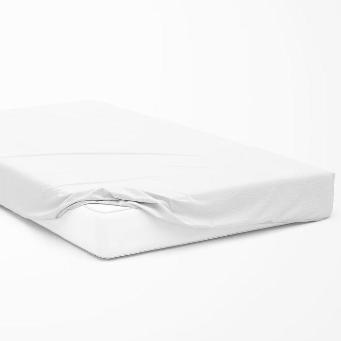 Trikotāžas palags ar gumiju, balts, 90x200 cm||TavsSapnis