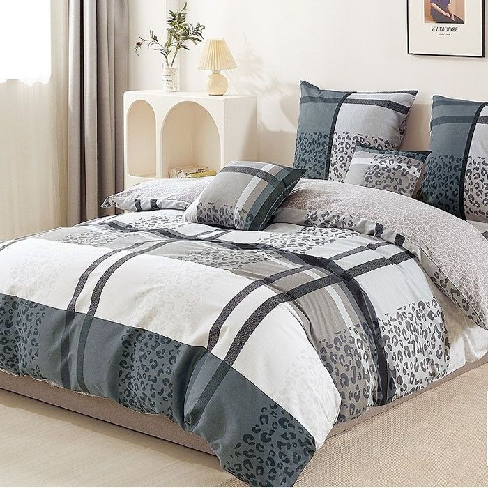 Gultas veļas komplekts Grey Leopard, 200x220, 70x80 cm||TavsSapnis