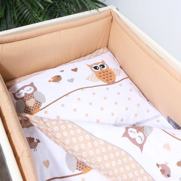 3 daļas gultas veļas komplekts Pūces, 100x135, 40x60 cm ar aizsargu||TavsSapnis