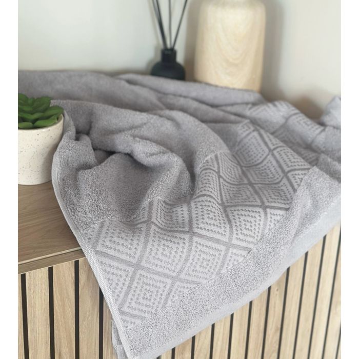 Kokvilnas dvielis Diamond Grey, 65x135 cm||TavsSapnis