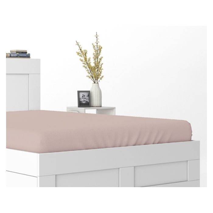Pure Collection satīna palags ar gumiju POWDER PINK, 200x220 cm||TavsSapnis